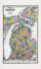 Michigan State Map, Eaton County 1895